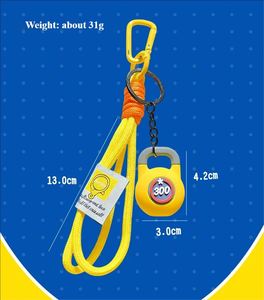 Divertido llavero 3D de Kettlebell con correa para la muñeca, llavero de fitness de PVC suave para colgar en el bolso, regalo novedoso para el gimnasio - Product Image 6