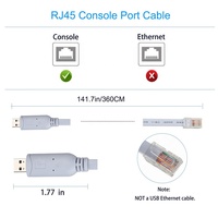 Câble de console USB vers RJ45 de 1,8 m avec puce FTDI RS232