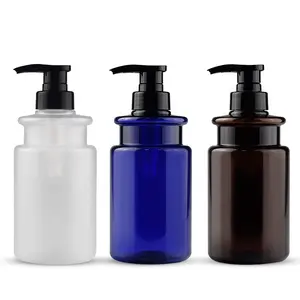 Luxury circle cosmetic packaging serum bottle set plastic body cream plastic bottle shampoo oil conditioner pump bottle