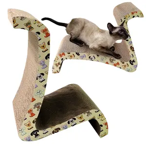 Mode desain unik cakar kucing dengan kertas horoskop bergelombang dan kardus ruang santai terbuat dari wol dan kertas kotoran kucing - Product Image 2