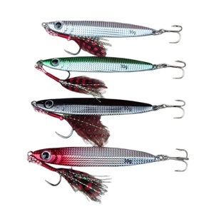 Vente en gros de leurres métalliques à coulée lente de 7g et 30g, 8 couleurs, pour la pêche en bateau en <span class=keywords><strong>mer</strong></span>, ciblant le marlin, le snapper et la truite, avec hameçons - Product Image 6