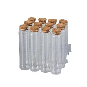 Empty Glass Test Tube With Cork Stopper