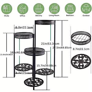 NATURIX PA18 Inventar LOW MOQ Indoor Home Decor Platzsparende Baumform Metall Pflanzenst änder Blumen ständer - Product Image 3