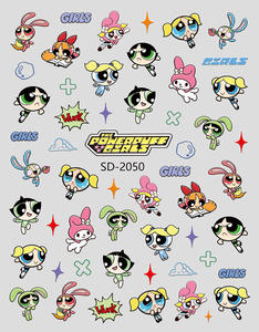 TSZS 3D 자체 접착 네일 스티커 만화 Kawaii 디자인 애니메이션 캐릭터 어린이 소녀 플라스틱 네일 아트 장식 - Product Image 4