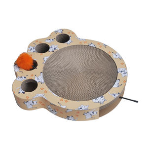 Grosir ramah lingkungan karton bergelombang kucing bantalan cakar berbentuk dengan bola mewah interaktif - Product Image 4
