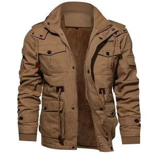 High Quality Winter Thickening Warm Military Style Bomber Men Jacket Coat 4XL Men'S Plus Size Jackets