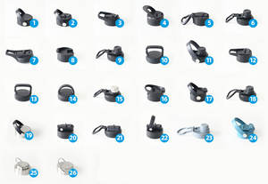 Bouchon de bouteille d'eau à large ouverture personnalisé, en plastique coloré avec paille, pour gourde isotherme en acier inoxydable de 32 oz, idéal pour la gym et le sport, avec revêtement en poudre - Product Image 5