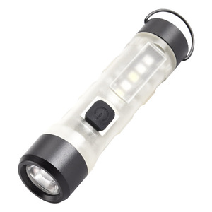 Handheld <b>Flashlight</b> <b>Led</b> Red Light Rechargeable Battery Mini Keychain Torch With Hook For Outdoor Use - Product Image 1