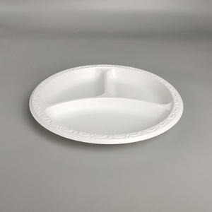 Assiettes en PP modifiées, barquettes alimentaires jetables à compartiments pour les fêtes, assiettes en PP modifiées avec séparateurs pour la restauration - Product Image 3