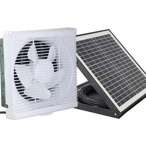 Ventilateur d'extraction d'air mural 40W à énergie solaire Ventilateur d'extraction à usage domestique unique pour la maison pour l'extérieur Fabriqué en plastique - Product Image 1