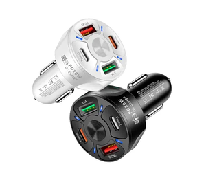 ที่ชาร์จในรถความเร็วสูง65W พร้อมพอร์ต4พอร์ต QC 3.0 PD <span class=keywords><strong>20W</strong></span> และเครื่องชาร์จโทรศัพท์ในรถยนต์แบบ Type C สำหรับ <span class=keywords><strong>iPhone</strong></span> 16 15 14 13 PRO MAX x <span class=keywords><strong>XS</strong></span> S21 S24 - Product Image 1