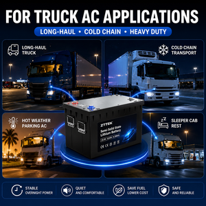 แบตเตอรี่รถบรรทุกอัจฉริยะ 24v/25.6v 324ah 8.29kwh แบบกึ่งแข็ง 6000 รอบ พร้อม GPS/4G สำหรับเครื่องปรับอากาศขณะจอดรถ 2800a สตาร์ท 25.6v 324 - Product Image 6