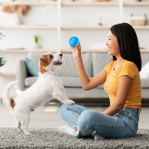 Akıllı köpek topu, hareket aktif haddeleme topu, sıkıntı köpek için interaktif oyuncaklar, küçük köpekler için çapı 2.2 ", mavi - Product Image 4