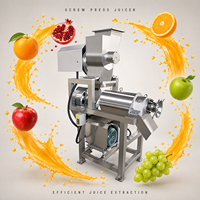 Automatische spiraalvormige schroefpers sapcentrifuge met hoge opbrengst, hoge productiviteit voor fruit- en groente-extractie, geschikt voor peer en kale.