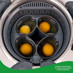 Plateau pour faire cuire les œufs, accessoire de cuisine compatible avec <span class=keywords><strong>Thermomix</strong></span> TM5 TM6 Varoma, grille de cuisson à la vapeur pour la cuisine à domicile - Product Image 2