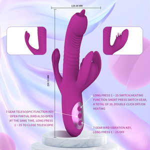 Vibrador 3 en 1 para Mujeres con Calor, Succión y Lengua Vibrante, Estimulador de Punto G, Clítoris, Vagina y Ano con Perlas - Product Image 4