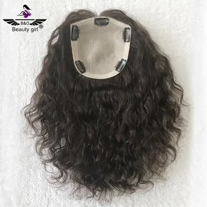 USA online hot sale brazil remy human hair mocha brown silk base replacement toppers natural body wave
