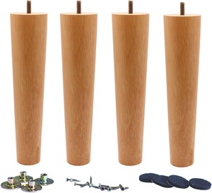 <span class=keywords><strong>Gambe</strong></span> per Mobili in Legno Massello, Design Tradizionale, Stile Mid-Century Modern, <span class=keywords><strong>Gambe</strong></span> Affusolate in Legno Naturale Filettato per Mobili Fai-da-Te - Product Image 2