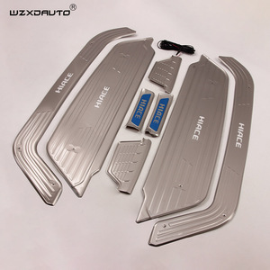 Right Hand Drive <b>Door</b> Sill Protector With Led Welcome Light <b>Door</b> Sills Scuff <b>Plate</b> for HIACE 2005-2018 RHD - Product Image 2