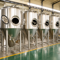 Fermenteur de bière à double enveloppe Tonsen grande capacité 2000L 5000L 10000L, cuve de fermentation conique pour ligne de production de brasserie