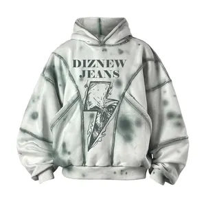 DIZNEW Streetwear The Best Quality Hoodie Unisex Low Moq Custom Logo Tie Dye Brand Hoodie For Men