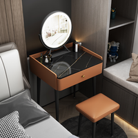 Rehausseur hanee — ensemble de table de maquillage, trousse de beauté pour filles, avec plaque rock, rangement de miroir, pour femmes