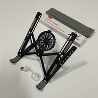 Support pliable pour ordinateur portable Support réglable pour ordinateur portable en alliage d'aluminium Support pour tablette Support pour ordinateur portable portable avec ventilateur