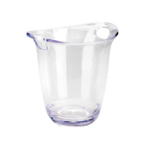 Secchiello refrigerante per fiori in plastica trasparente con manici per raffreddare le bevande - Product Image 1