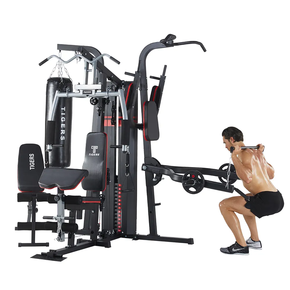 Multi Station Gym Bodybuilding-Ausrüstung 4 Station Home Gym Equipment Multi Function Station