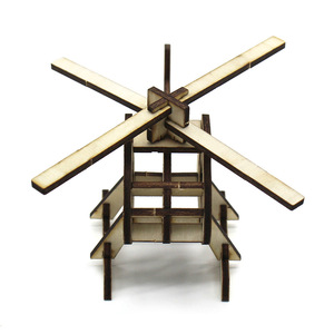 Kit de modelo de helicóptero de madera, juguete educativo de ciencia de montaje manual para niños de 4 a 6 años, diseño de forma geométrica - Product Image 1