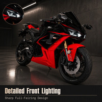 72V-96V Electric Sportbike Motorcycle Mid-Drive Motor 2000W Steel Frame ABS Braking Full Fairing 17-Inch Tires 120km/h Max Speed