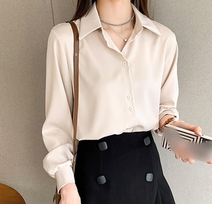 <span class=keywords><strong>เสื้อ</strong></span>ชีฟองแฟชั่นใหม่ปี 2026 สไตล์ลำลอง ระบายอากาศได้ดี คอปกถัก ทรงปกติ แขนยาว <span class=keywords><strong>เสื้อ</strong></span>เชิ้ตพื้นฐาน - Product Image 6
