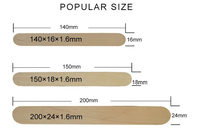 Bâtonnets de crème glacée en bois extra larges Bâtonnets de glace à l'eau de taille jumbo avec impression du logo de la marque