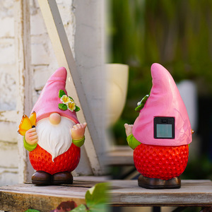 [Offre Spéciale] Décoration Lumineuse Solaire <span class=keywords><strong>de</strong></span> Jardin Extérieur en Résine, Ornement Gnome Spirituel pour Cour, Idéal pour l'Exportation - Product Image 4