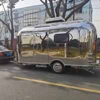 Nouveau design de remorque Kiosque alimentaire Voiture mobile Café Van Hot Dog Camion de crème glacée Essence Camion de nourriture