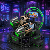 Simulateur de moto VR commercial pour 2 joueurs, machine d'arcade à mouvement pour parcs d'attractions, FEC et centres de divertissement