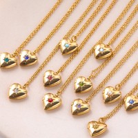 Collier médaillon personnalisé avec photo, signe astrologique et pierre de naissance, album photo cœur d'amour, bijoux minimalistes