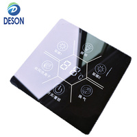 Deson Design personnalisé impression noir transparent translucide acrylique plexi verre tactile panneau de commande avant