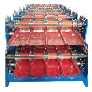 Máy cán hai lớp cho tấm lợp kim loại ibr tấm lợp ngói sản xuất máy móc làm gạch cao cấp - Product Image 2