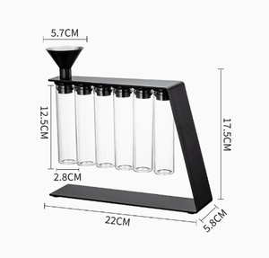 Rak <span class=keywords><strong>Display</strong></span> Wadah Kopi Biji Warna Hitam dengan Penutup Magnetik dan Rak Tabung Uji - Product Image 1