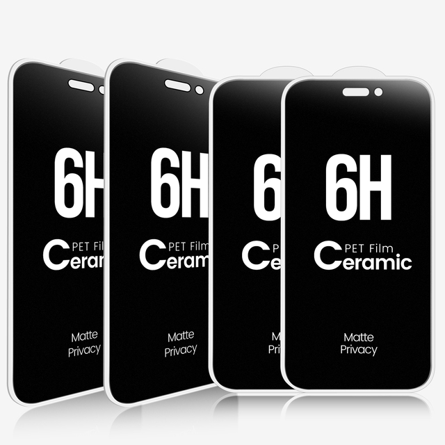 Custom Logo Printing Mobile Phone PET Soft Film 6H 9H Nano Ceramic Matte Privacy Screen Protector Anti-Fingerprint Waterproof