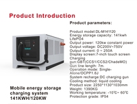 YIXINDIAN Solar Off-grid 65KWH Mobile DC LiFePO4 Iron Phosphate Energy Storage Charging Robot GBT/CCS/CHAdeMO Remote 30-120kW