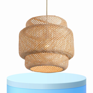 Lámpara colgante artesanal hecha con materiales naturales y silueta atemporal ideal para casas de inspiración ecológica o Rústicas - Product Image 4