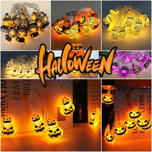 Luz Colgante LED de Dibujos Animados de Halloween, Bruja, Gato y Hombre de las Fosas, Luz Cálida Intermitente para Decoración de Fiestas y Hogar - Product Image 4