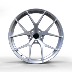 Jantes monobloc en alliage d'aluminium 6061 T6 personnalisées 19 pouces 19x9 19x10 5x112 66.56 Roues forgées décalées en argent à alésage central pour <span class=keywords><strong>Audi</strong></span> RS5 - Product Image 1