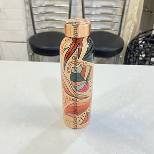 Bouteille d'eau en nid d'abeille martelée à finition foncée en cuivre pur Offre Spéciale, 1000 ML-Vaisselle, bouteille en cuivre pour boissons - Product Image 1