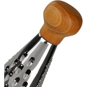 In stile classico in acciaio inox grattugia formaggio e grattugia vegetale con manico in legno sicuro certificato FSC - Product Image 4