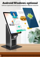 Terminal de commande automatique tactile pour restaurant Hongkai K1 21,5 pouces, sans assistance, pour la commande rapide de nourriture, paiement, terminal de point de vente, kiosque