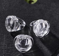 Mini boîte à rouge à lèvres ronde transparente en forme de cœur de 4 ml, emballage pour brillant à lèvres, conteneur pour baume, en plastique AS, vente en gros, marque privée