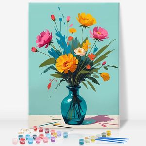 Kit de peinture par numéros personnalisé avec cadres muraux - Peintures sur toile de portraits et ensemble d'art mural classique pour la décoration intérieure - Product Image 3